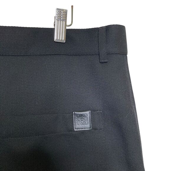 LOEWE Womens XXL High Waisted Tapered Zip Button Hem 100% Wool Trouser Pants NWT - Picture 5 of 14